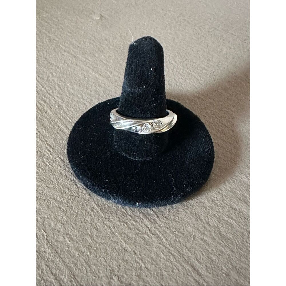 Sterling silver with faux diamonds